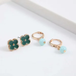 Set Aros Flower Verde Tatienne