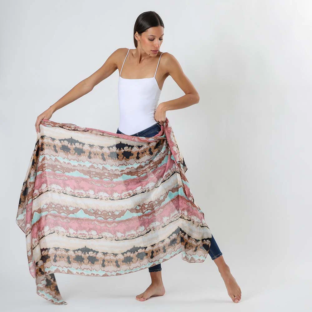 Pañuelo Estampado Aquata Beige Humana - Imagen 3