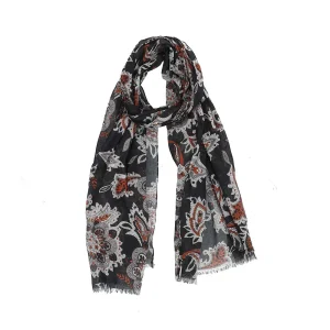 Pañuelo Estampado Paisleys Negro Humana