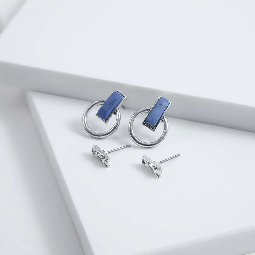 Set Aros Amaranto Azul Humana