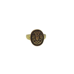 Anillo Delgado Dorado Black Nitro Cupido Humana
