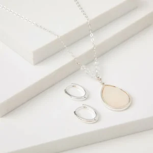 Set Collar Y Aros Senja Plateado Tatienne