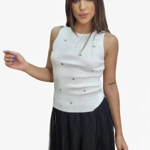 Top Canale Corazon Blanco