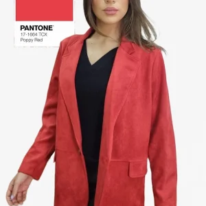Blazer Rustic Oversize Roja