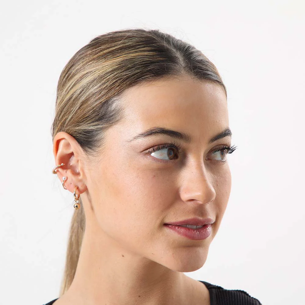 Set Aros Glitter Dorado i-D - Imagen 3