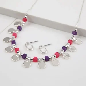 Set Collar Y Aros Rita Plateado i-D