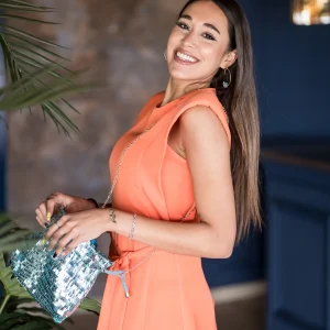 Vestido Liso envolvente Naranja