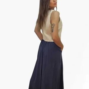 Falda fluida Bolsillos Azul