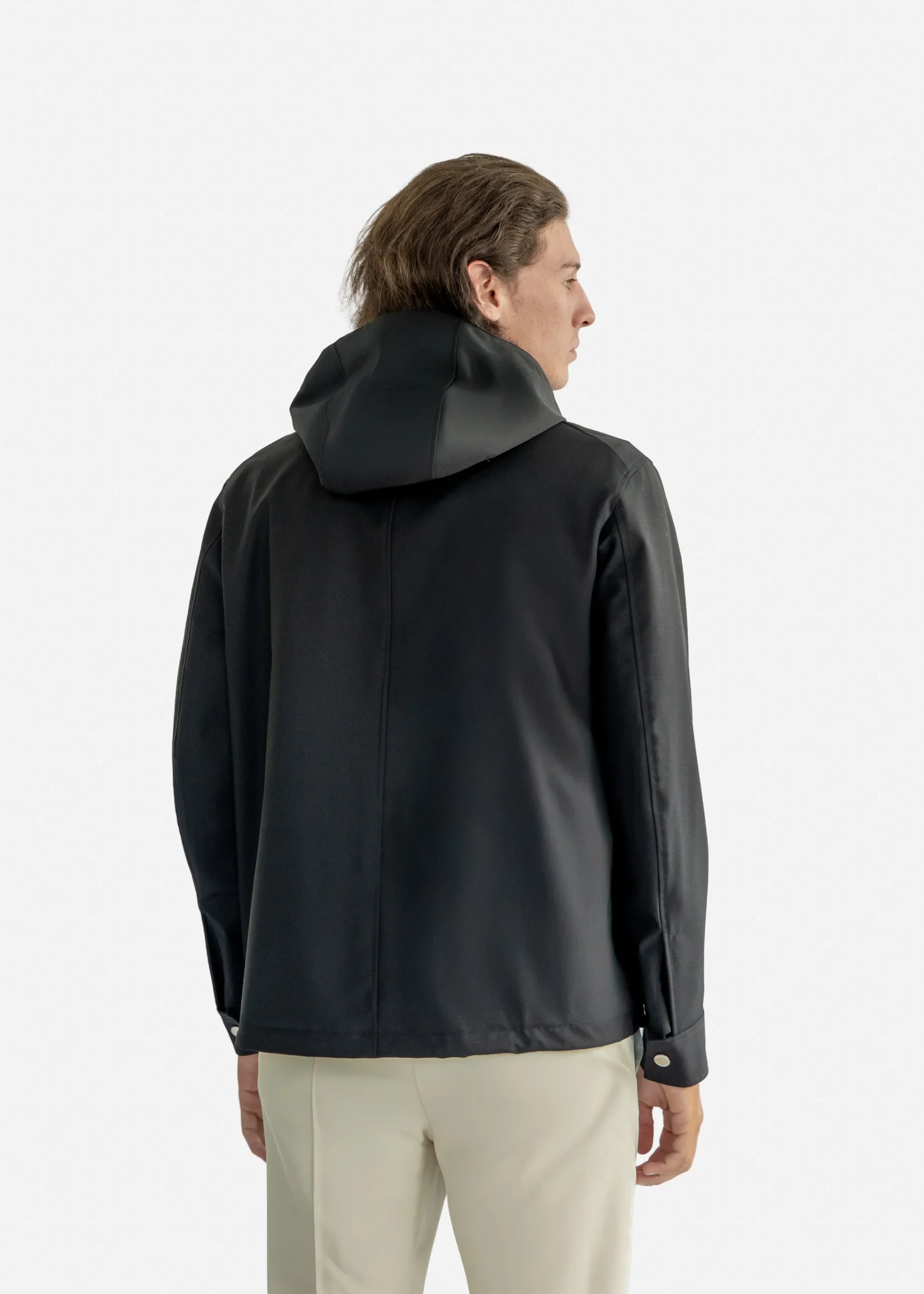 Chaqueta Negra Impermeable C. - Imagen 3