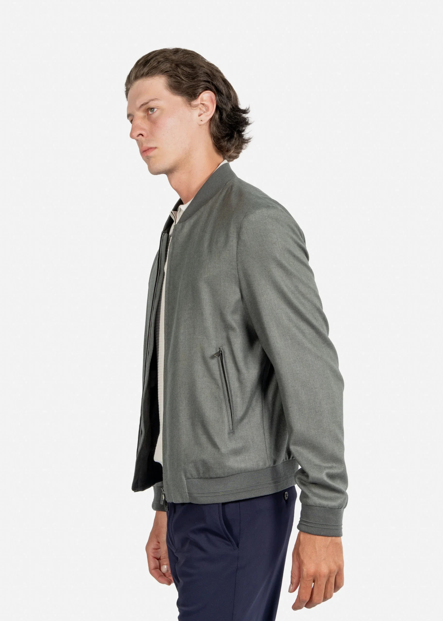 Chaqueta Bomber Verde/Gris C. - Imagen 4