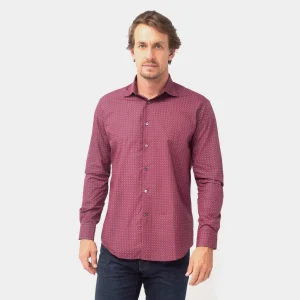Camisa Hombre Vinotinto Estampado Gancinni S.F.