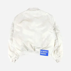 93 Sierra Crosses White Faded Bomber FW93SCWFB-WHT