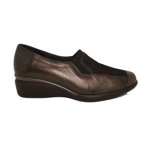 ZAPATO CUÑA GOMAS PIEL METALIZADA  – DOCTOR CUTILLAS