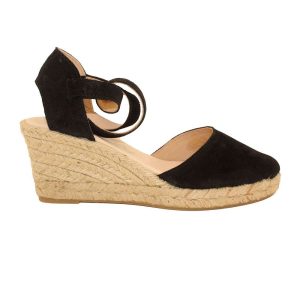 ALPARGATA CUÑA SERRAJE HEBILLA CRUZADA (27182) NEGRO – PICON