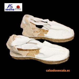 ALPARGATAS BAJA CINTAS ARTESANALES (BLANCO) – SESMA