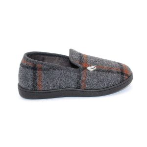 ZAPATILLA CERRADA PAÑO CUADROS PLUMAFLEX (GRIS) – ROAL