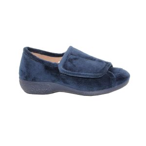 ZAPATILLA CERRADA CUÑA VELCRO ESTRA ANCHO (794) MARINO – VULCA-BICHA