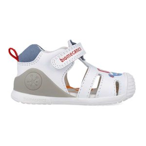 SANDALIA CERRADA VELCROS PIRATA (252118) BLANCO – BIOMECANICS