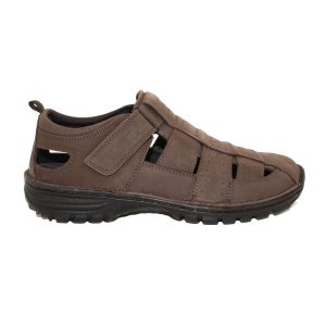 SANDALIA CERRADA VELCRO PIEL NB TRECKING (C102) MARRÓN – CORONEL TAPIOCA