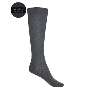 CALCETÍN ALTO LISO_MEDIA_PUNTO BLANCO