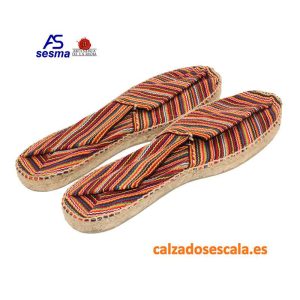 ALPARGATA ARTESANAL DIBUJADA BAJA (HIPPIE NARANJA) – SESMA