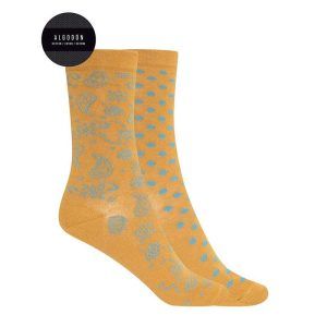 CALCETIN DUPLO CORTO AL.PAISLEY+LUNARES – PUNTO BLANCO