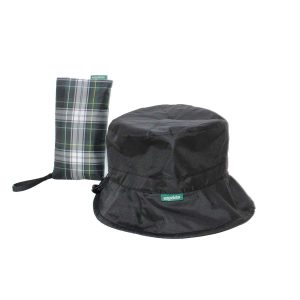 GORRO DE AGUA LISO + FUNDA CUADROS (05HT025) NEGRO – EZPELETA